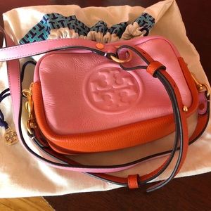 Tory Burch Two toned Bombe cross Body bag